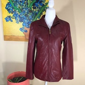 DNK =Classic= Leather Jacket Red